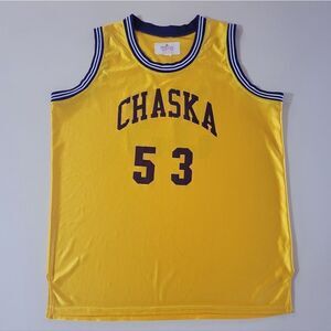 Chaska High School Hawks #53 Basketball Yellow Jersey